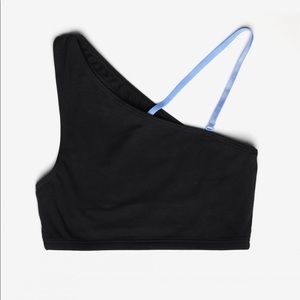 Blush lingerie black glitch asymmetric bralette